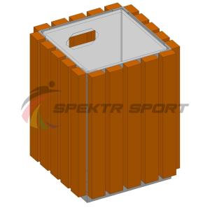 Купить Урна металлическая в деревянной обрешетке SP МФ400 в Удачном 