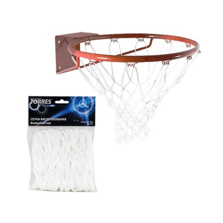 Купить Сетка баскетбольная Torres, нить 4 мм, белая в Удачном 