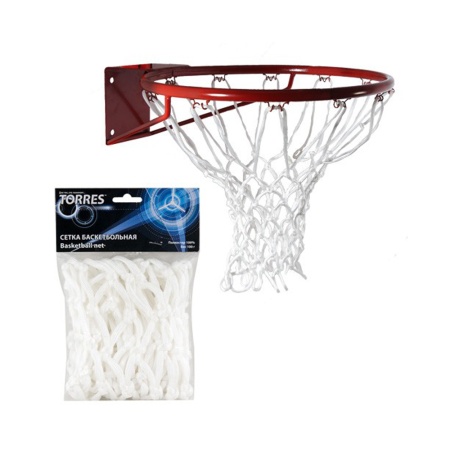 Купить Сетка баскетбольная Torres, нить 6 мм, белая в Удачном 